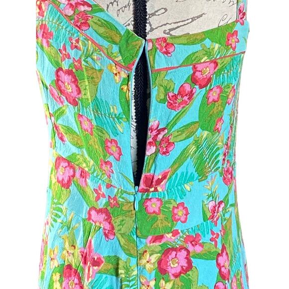 Matilda Jane Coconut Girl Womens 8 Hawaii Print Sweetheart Halter Feminine Dress - Picture 5 of 12